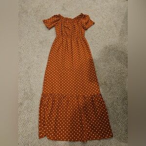 Polka dot maxi dress